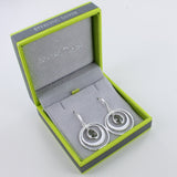 Sterling Silver Twin Ring Candy Stone Drop Earrings - Reeves & Reeves
