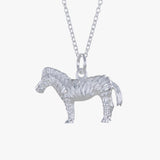 Sterling Silver Zebra Necklace - Reeves & Reeves