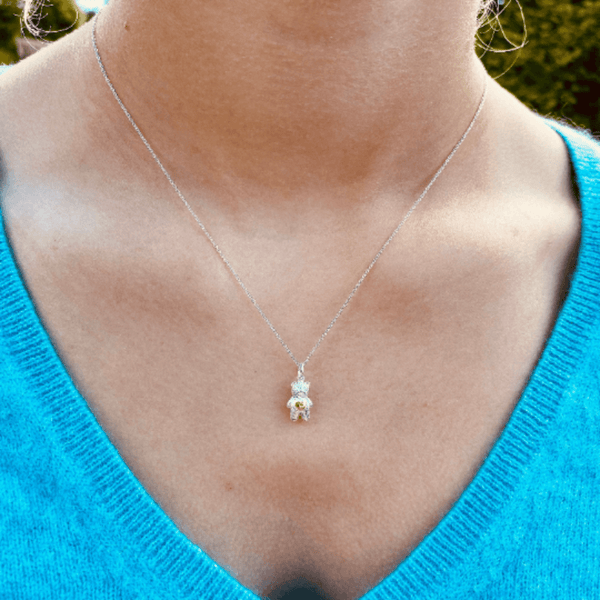 Teddy Bear Charm Necklace - Reeves & Reeves