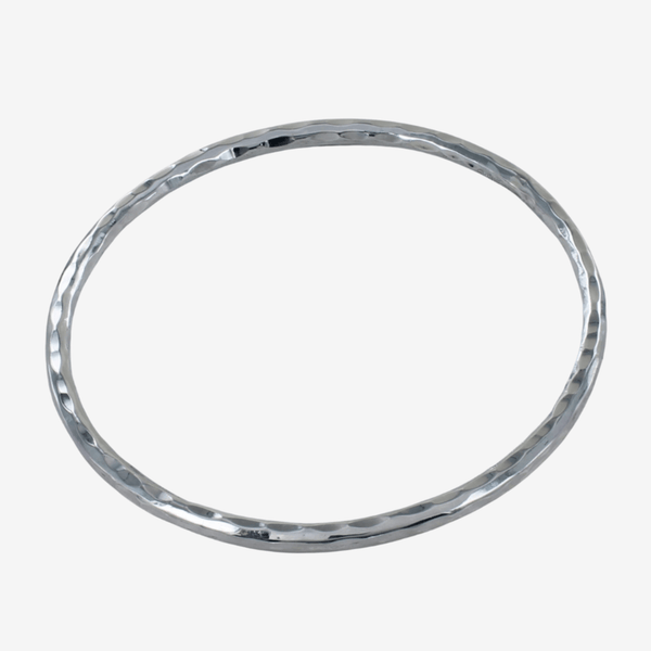 Textured Sterling Silver Alice Bangle - Reeves & Reeves