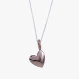 Totally Devoted Sterling Silver, Gold or Rose Heart Necklace - Reeves & Reeves
