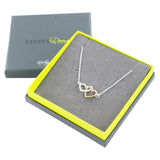 Twin Hearts Sterling Silver and Gold plated Necklace