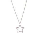 White Gold and Diamond Star Necklace - Reeves & Reeves