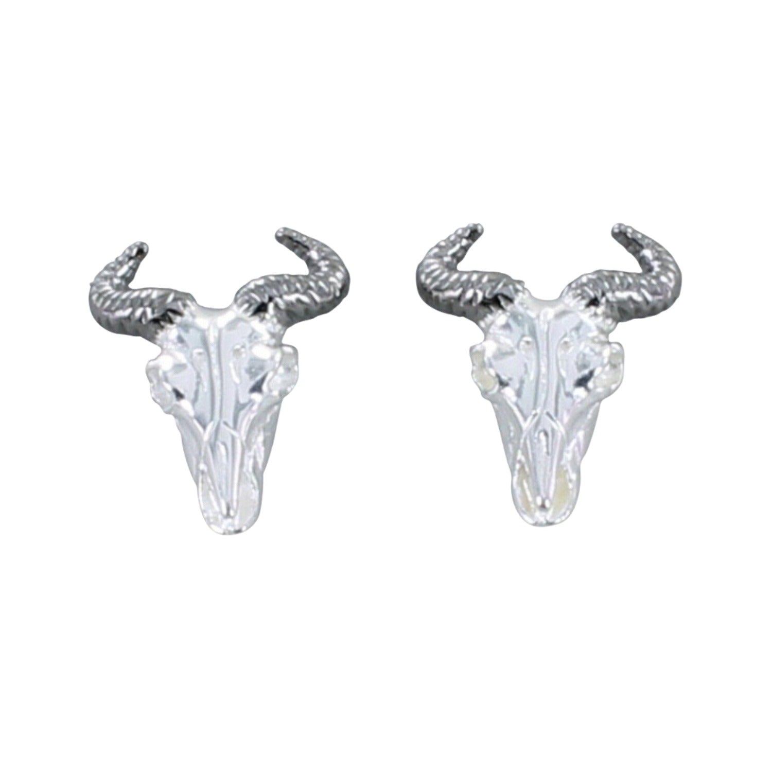 Wildebeest Sterling Silver Stud Earrings - Reeves & Reeves