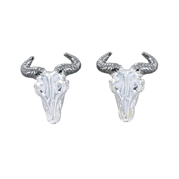 Wildebeest Sterling Silver Stud Earrings - Reeves & Reeves