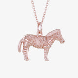 Zebra Necklace in Sterling Silver with Gold Vermeil - Reeves & Reeves